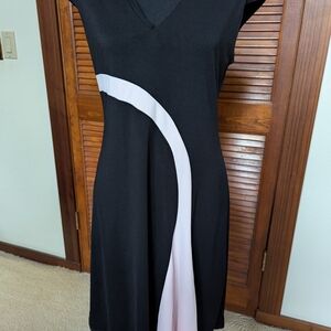 Elegant Black and White Women's Dress